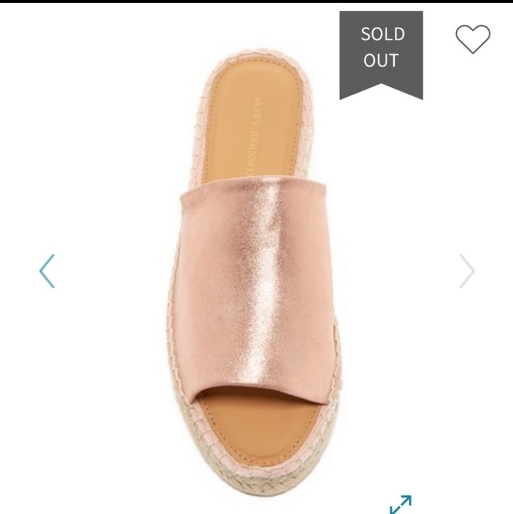 Matt Bernson Palma Leather Peep Toe Slide Sandal